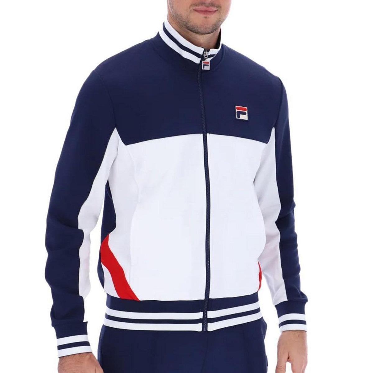 FILA Veste de survêtement /Blanc Homme Fila Tiebreaker