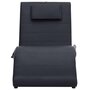 Voir la diapositive 3 : VIDAXL Chaise longue de massage avec oreiller Noir Similicuir