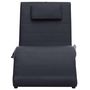 Voir la diapositive 3 : VIDAXL Chaise longue de massage avec oreiller Noir Similicuir