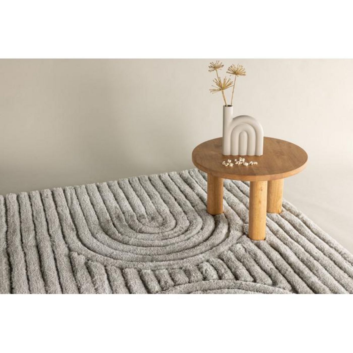 Paris Prix Tapis Déco Texturé  Niklas  160x230cm Grège