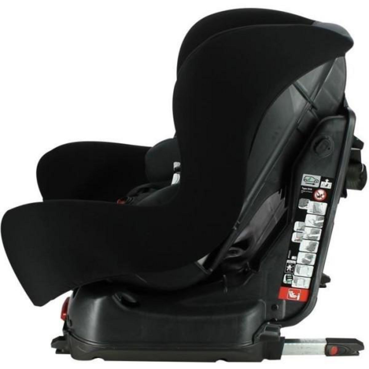 NANIA Siege Auto NANIA  isofix ZENA I FIX, Grouoe 0+/1, de 0 a 4 ans, 0-18 kg, 40-105 cm – Tetiere réglable - Inclinable - Noir