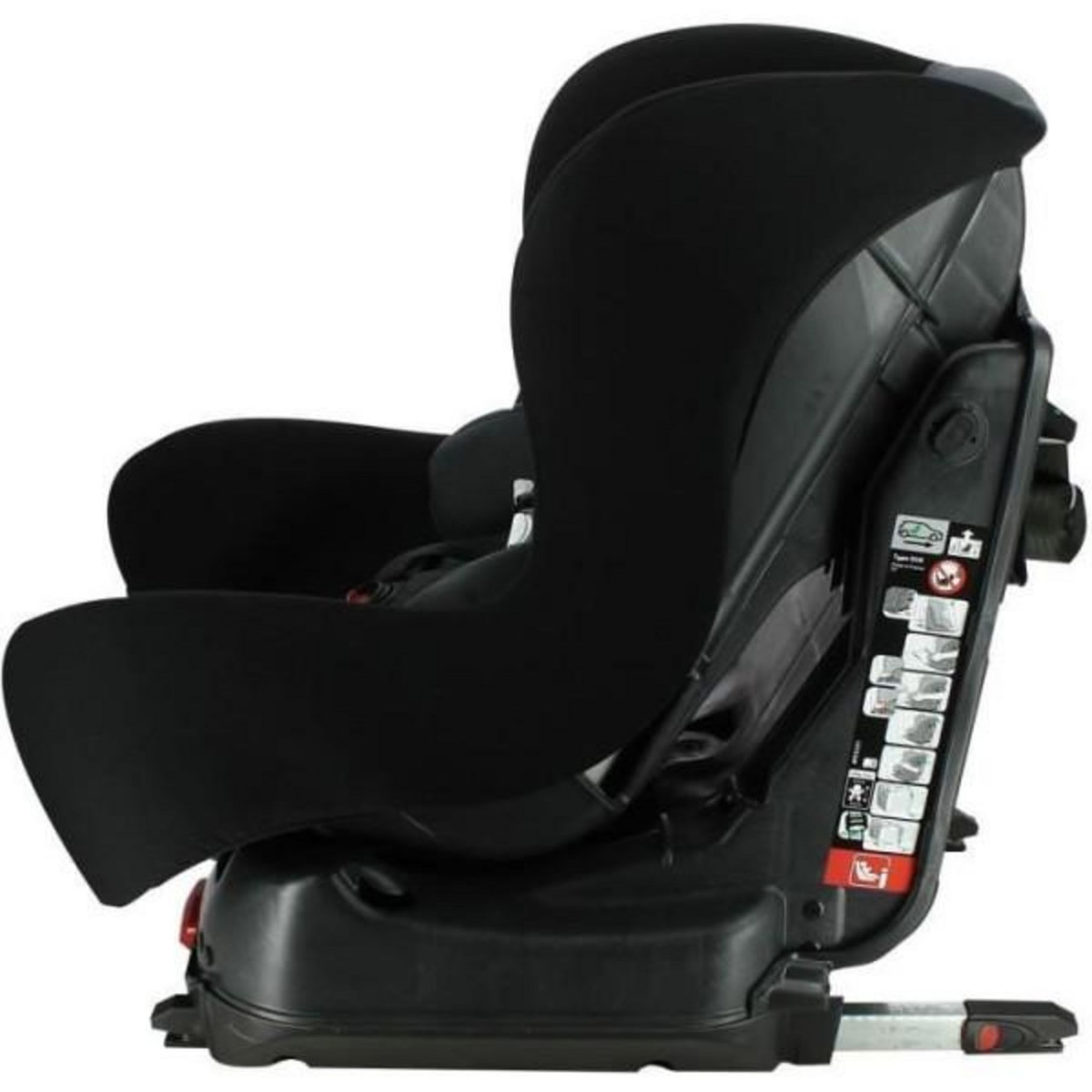 NANIA Siege Auto NANIA  isofix ZENA I FIX, Grouoe 0+/1, de 0 a 4 ans, 0-18 kg, 40-105 cm – Tetiere réglable - Inclinable - Noir