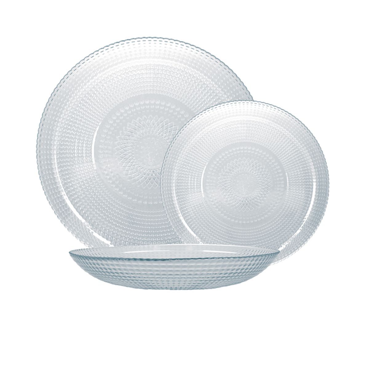 Service de vaisselle 18 pièces en verre