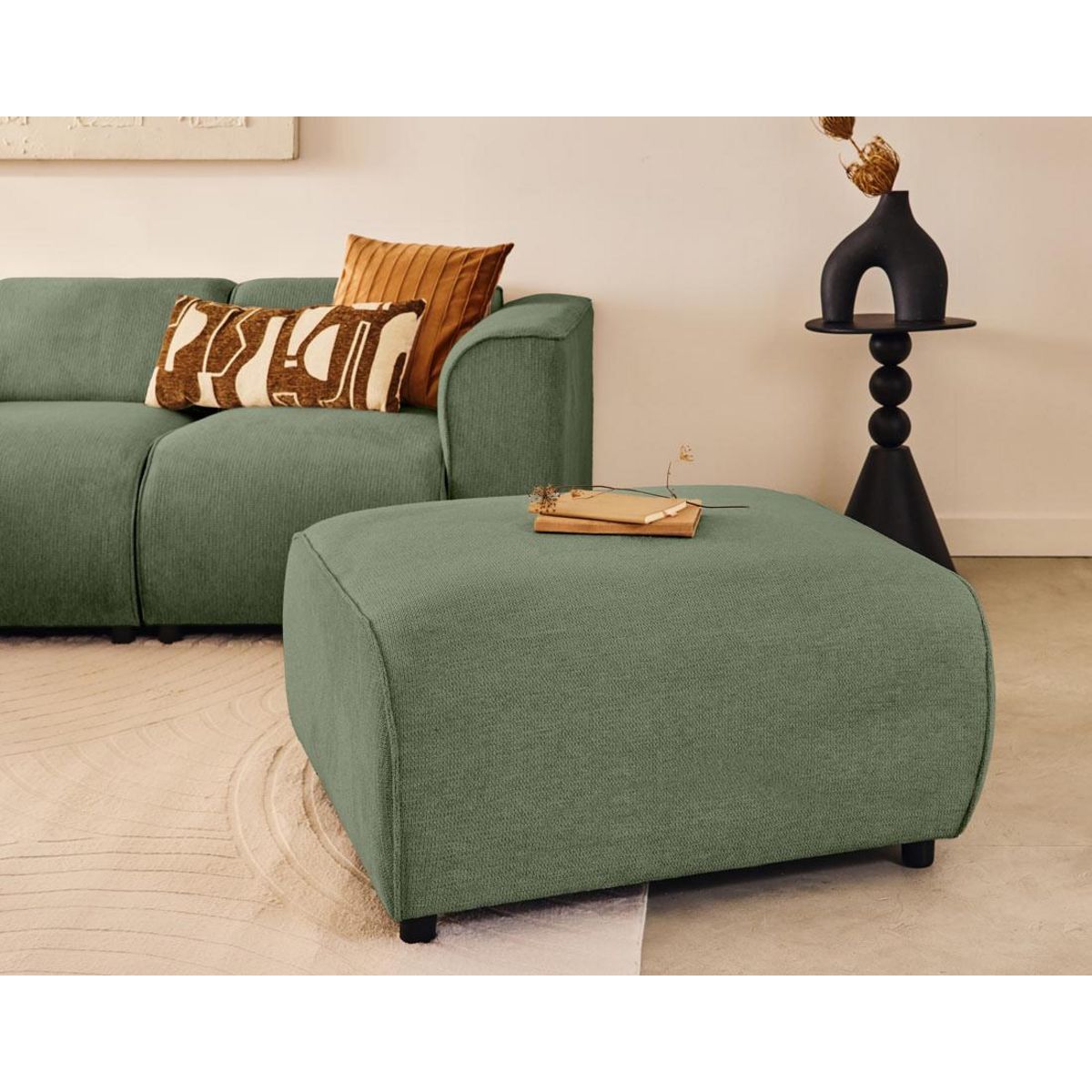 LISA DESIGN Suaro - pouf en tissu texturé