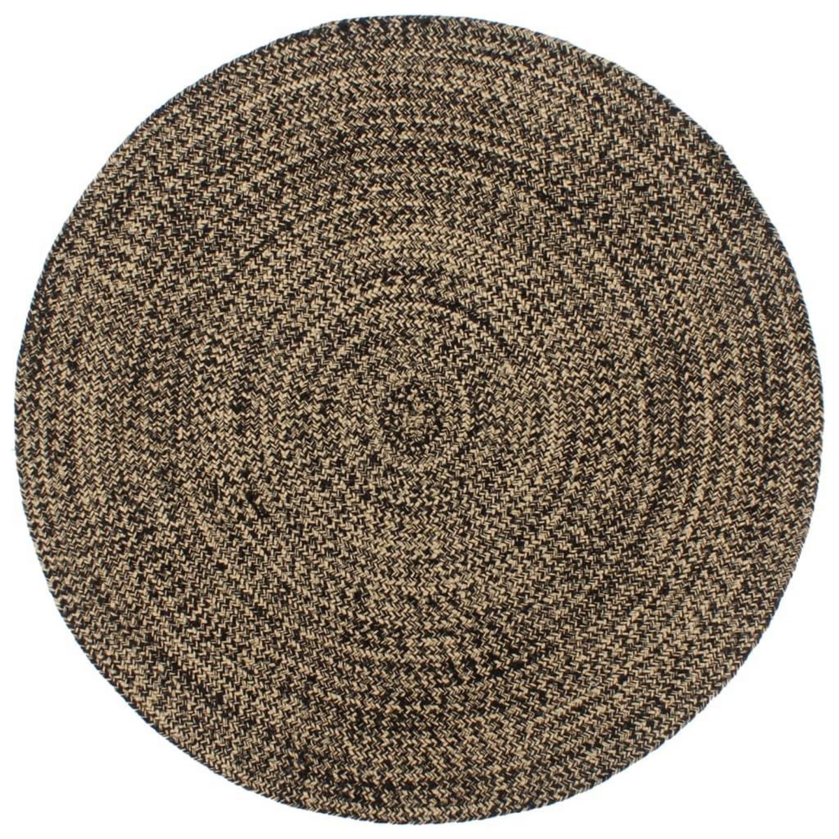 VIDAXL Tapis fait a la main Jute Noir et marron 180 cm