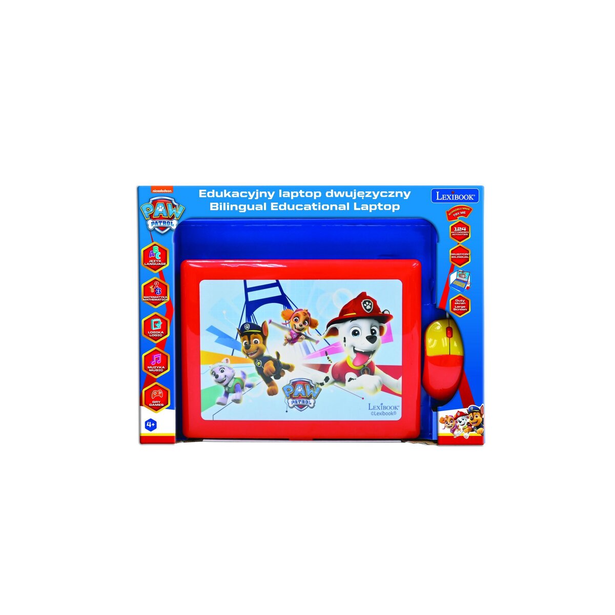 Lexibook Ordinateur portable éducatif bilingue La Pat Patrouille (EN/PL)