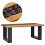 Voir la diapositive 1 : VIDAXL Table basse 100x50x40 cm Bois de teck massif et polyresine