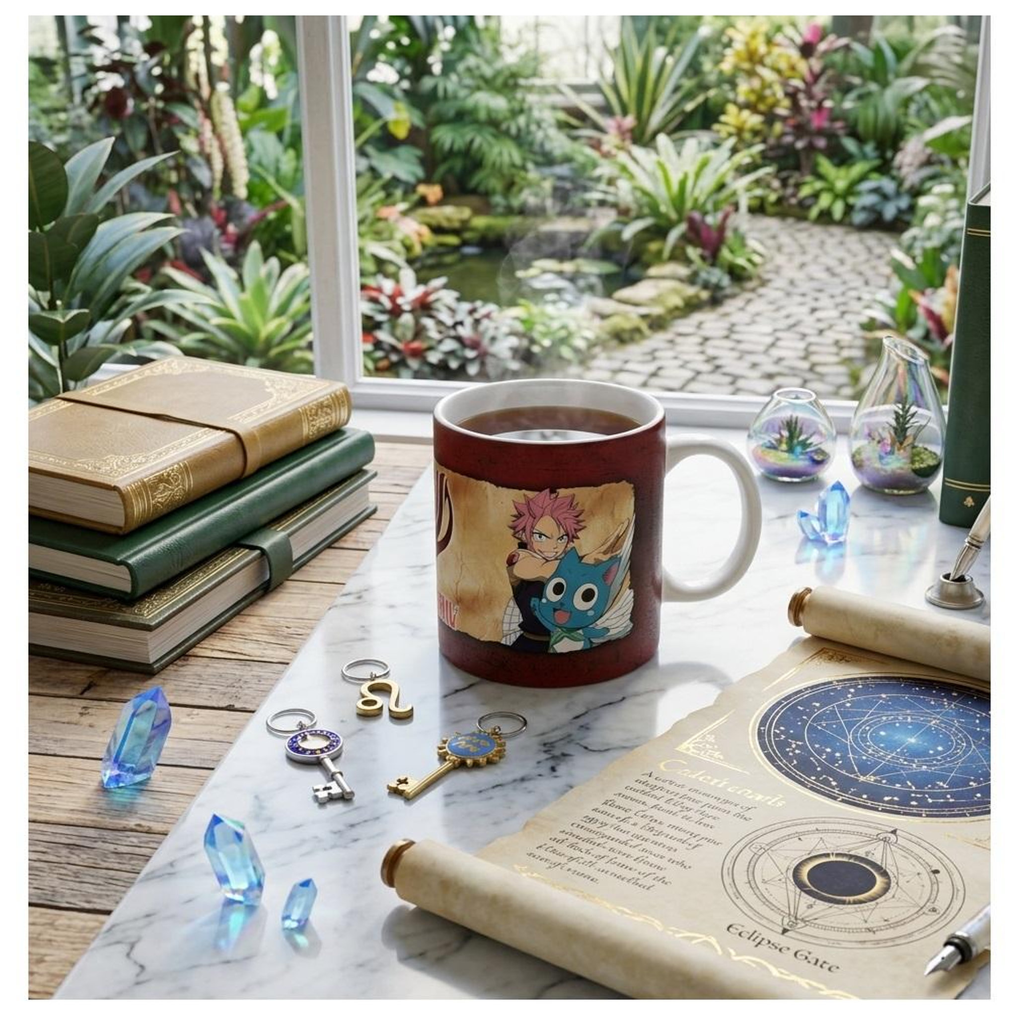 Voir la diapositive 4 : Eden Mug en céramique natsu, lucy et happy fairy trail 9 cm