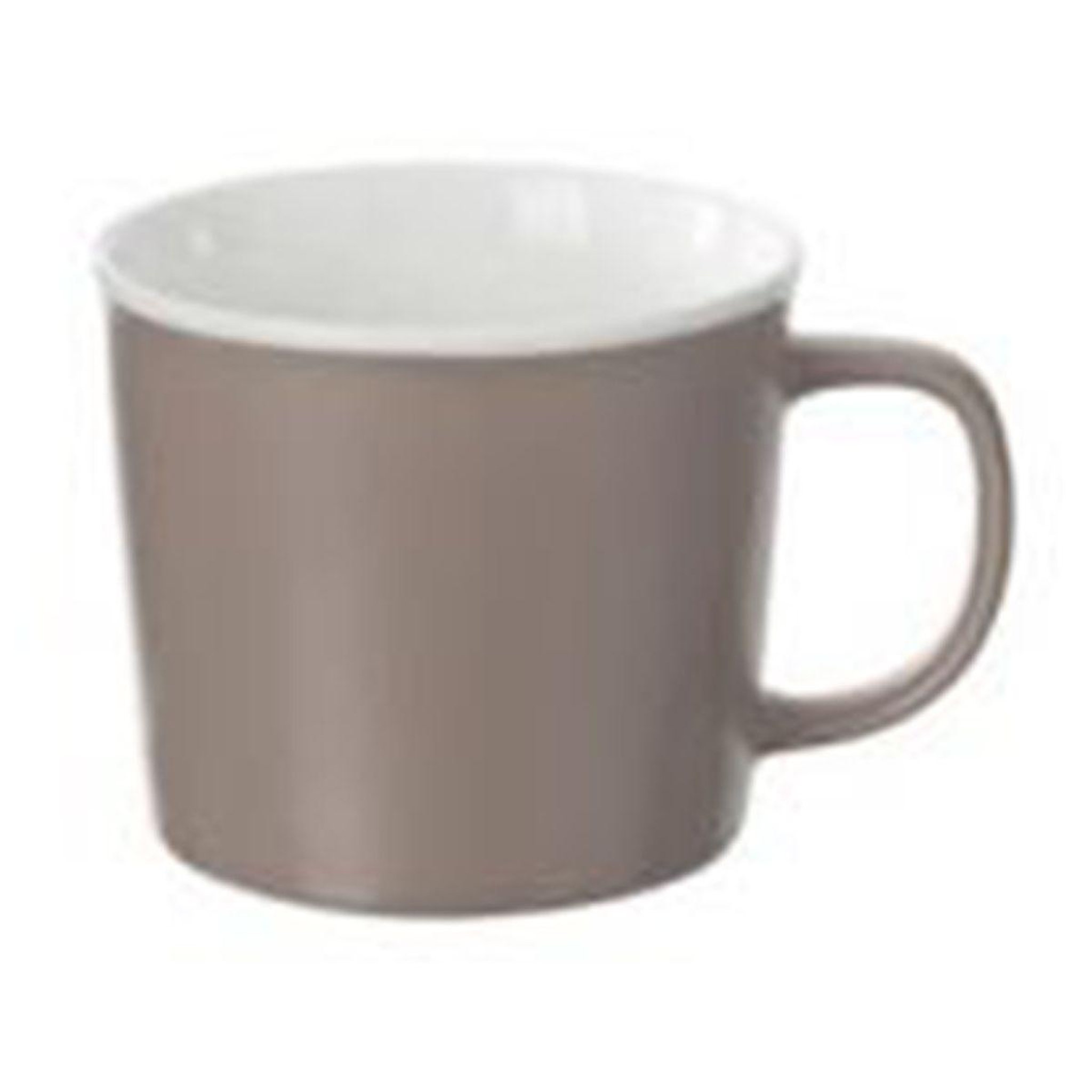 Voir la diapositive 2 : SECRET DE GOURMET Lot de 6 mugs en porcelaine  nature  38cl taupe