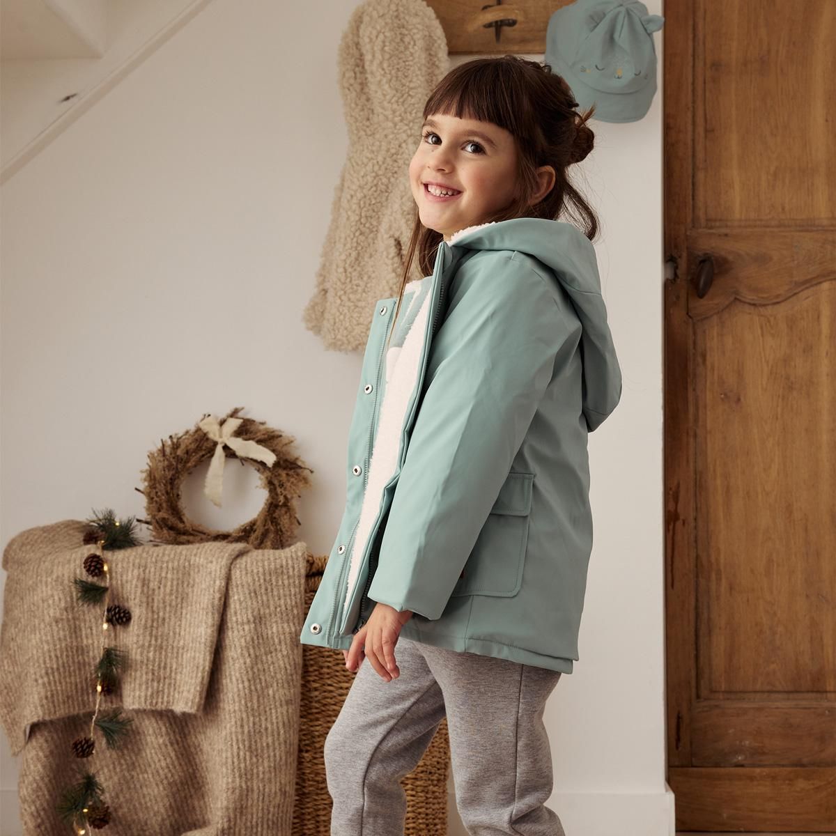 Petit Béguin Manteau enfant imperméable doublé sherpa Holamuchacha