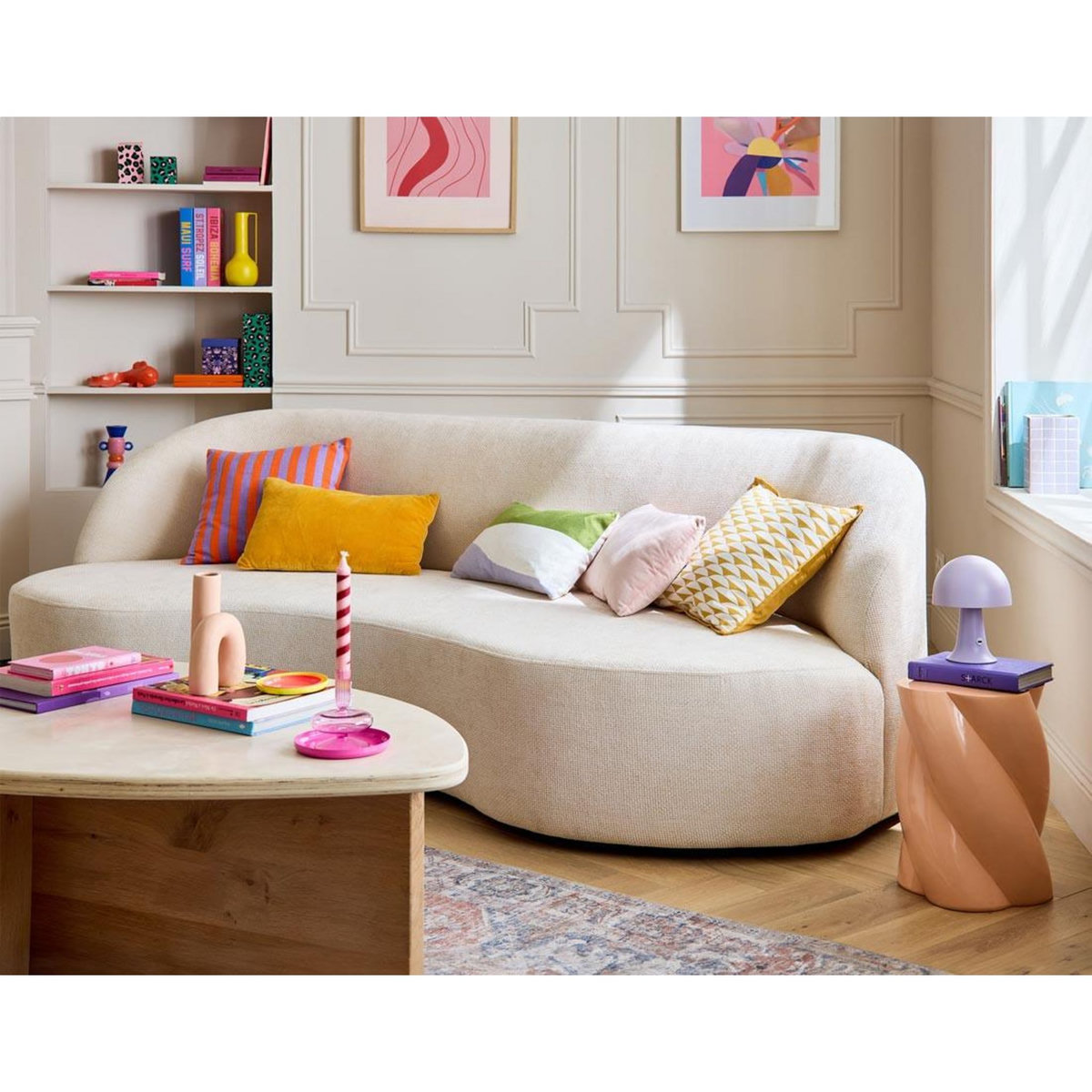 LISA DESIGN Polaris - canapé 3 places - en velours texturé