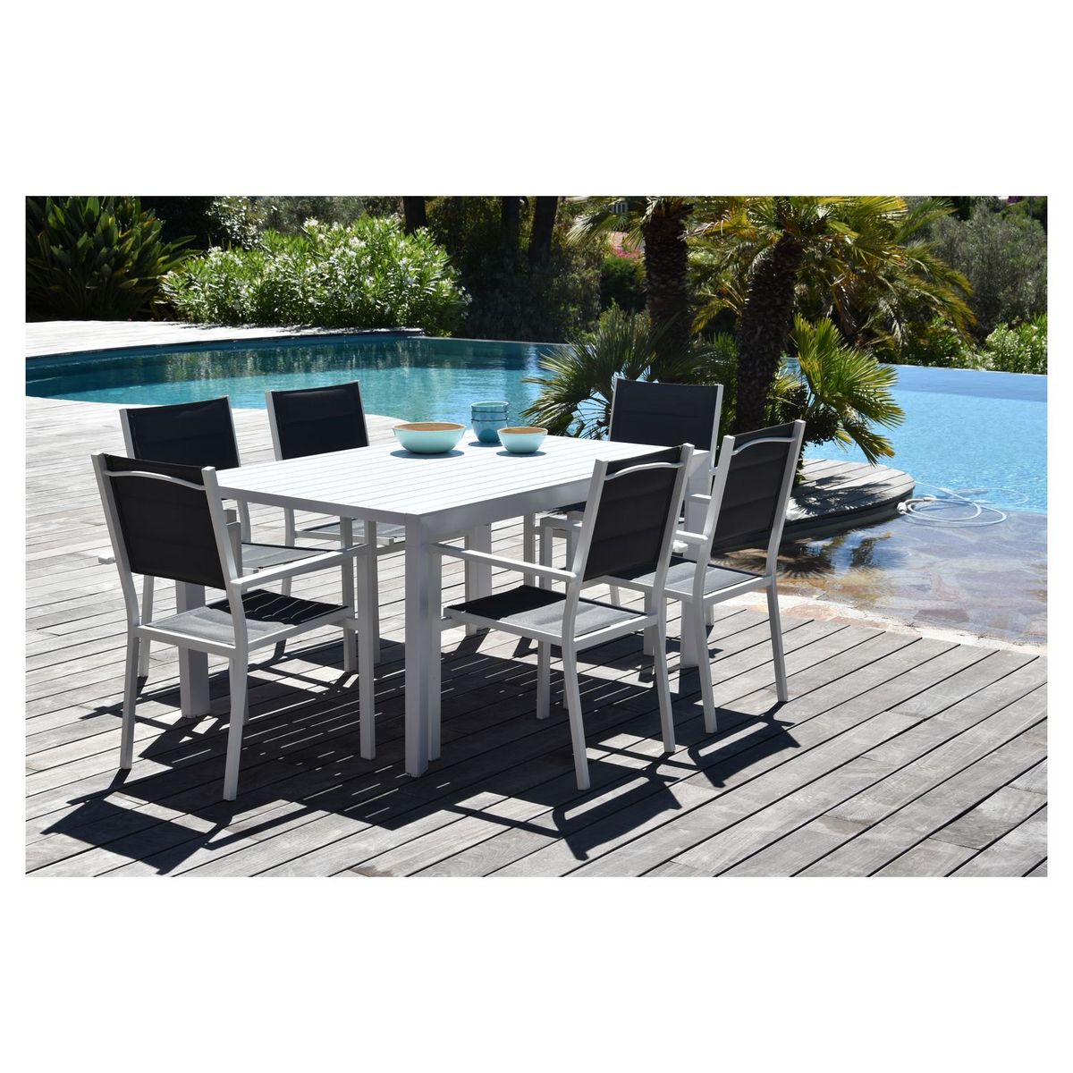 GIvex Salon de jardin - 8 places - MANUELA