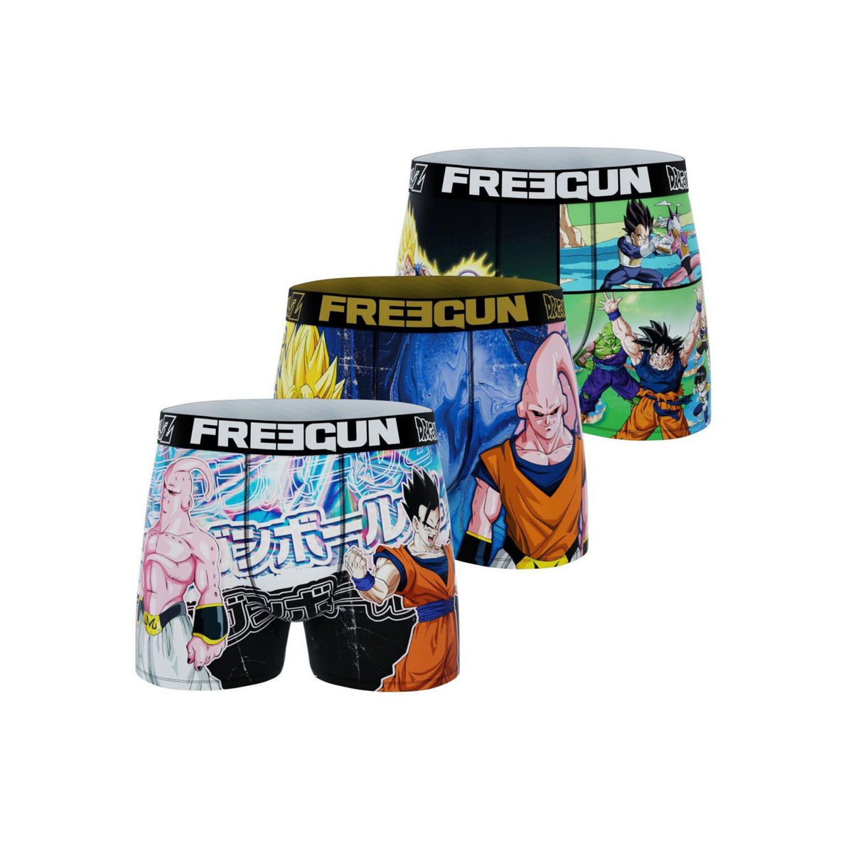 FREEGUN Lot de 3 boxers homme Dragon Ball Z