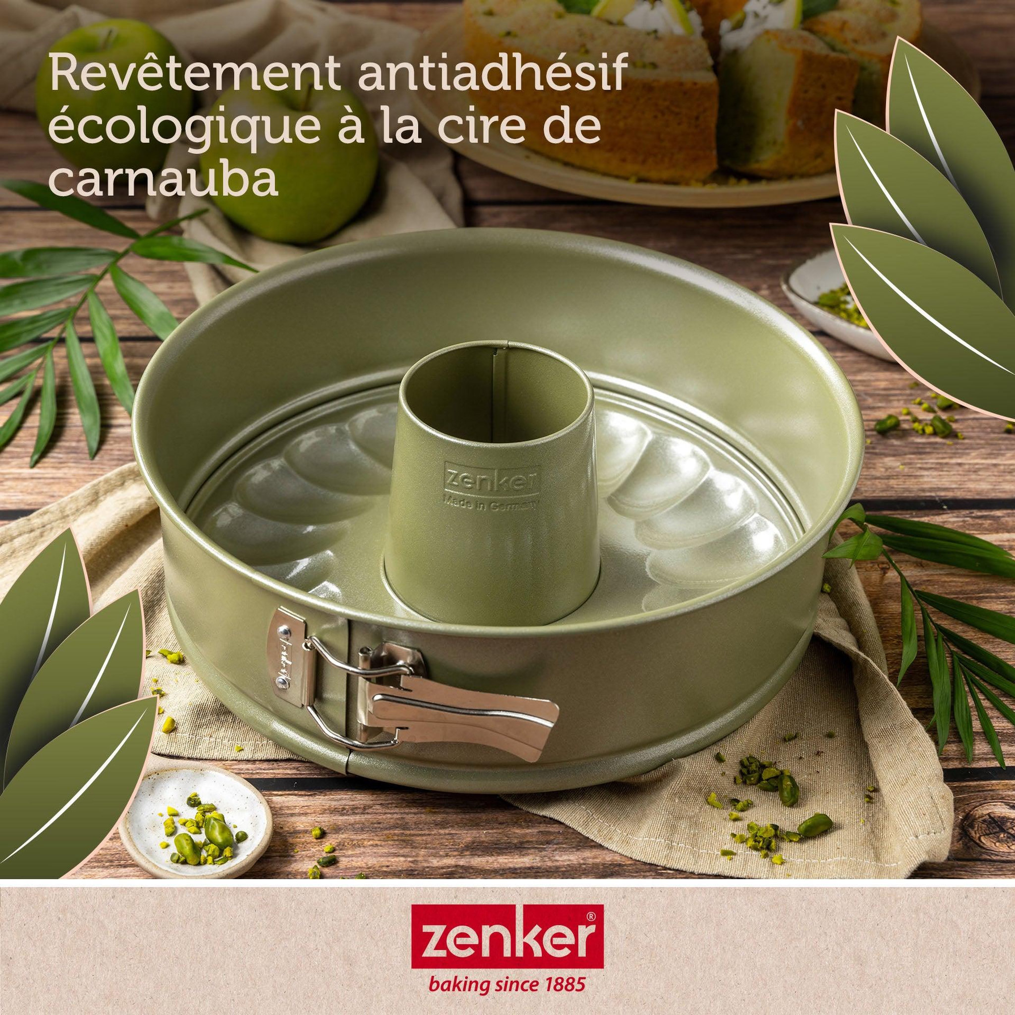 Voir la diapositive 6 : ZENKER Moule à manqué et à savarin double fond 26 cm zenker green vision