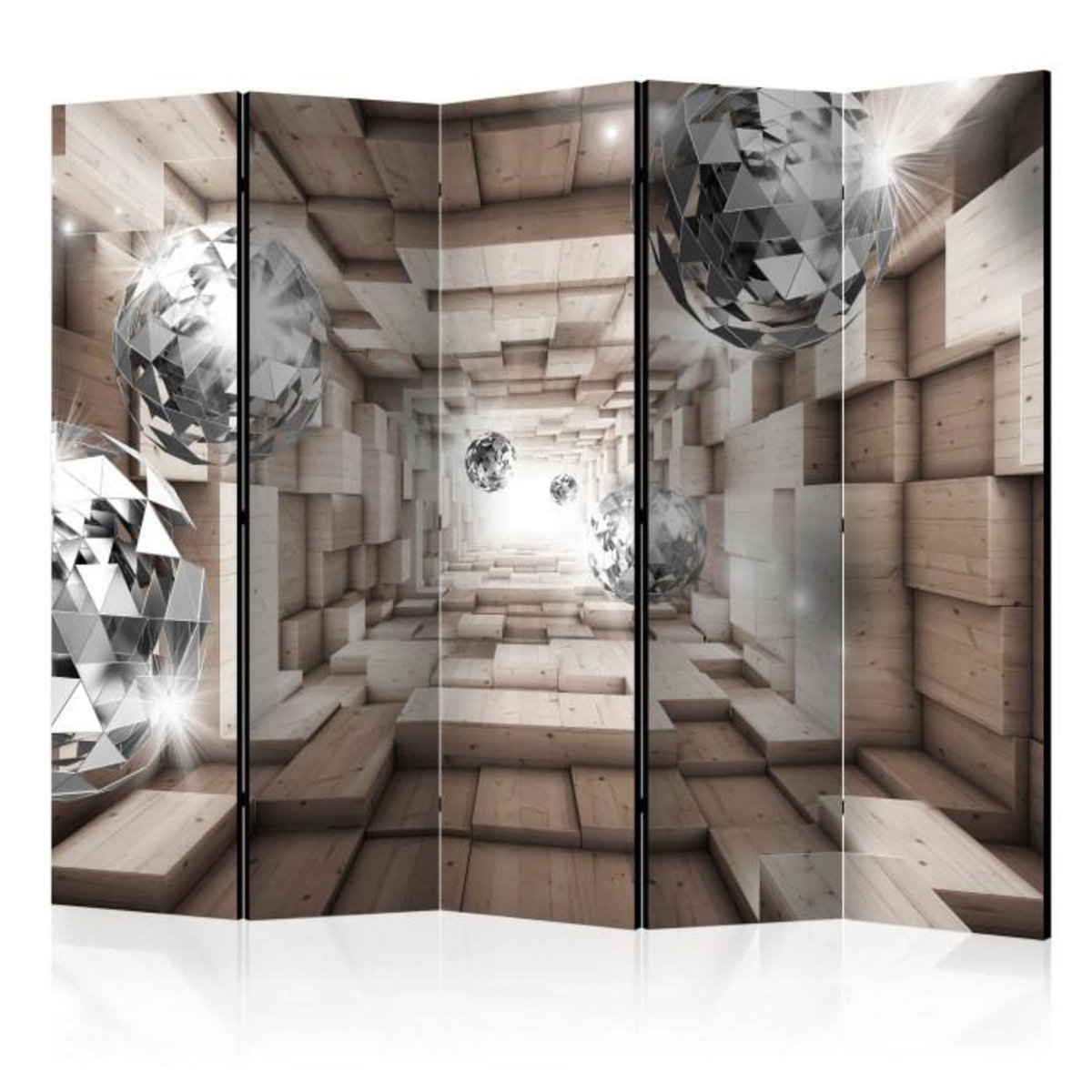 Paris Prix Paravent 5 Volets  In a Wooden Tunnel  172x225cm