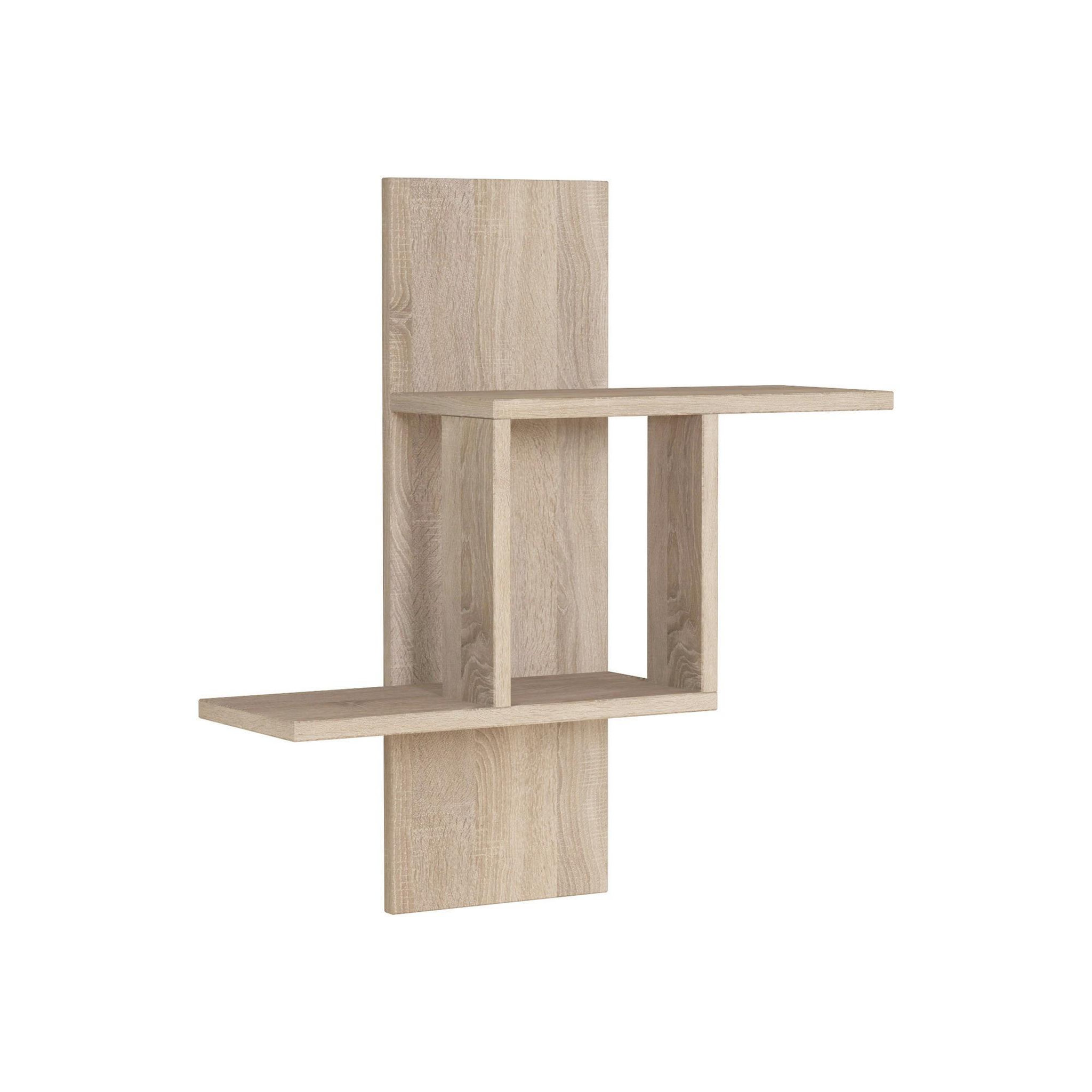 Voir la diapositive 3 : Habitat et Jardin Étagère murale en bois  mill  - 64 x 20 x 70 cm - chêne de sonoma