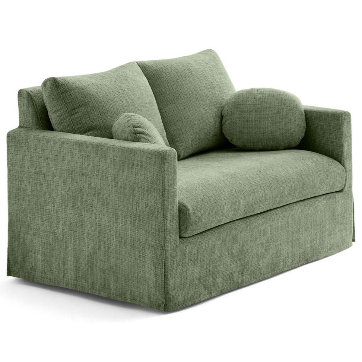 LISA DESIGN Serena - canapé droit déhoussable 2 places en velours texturé