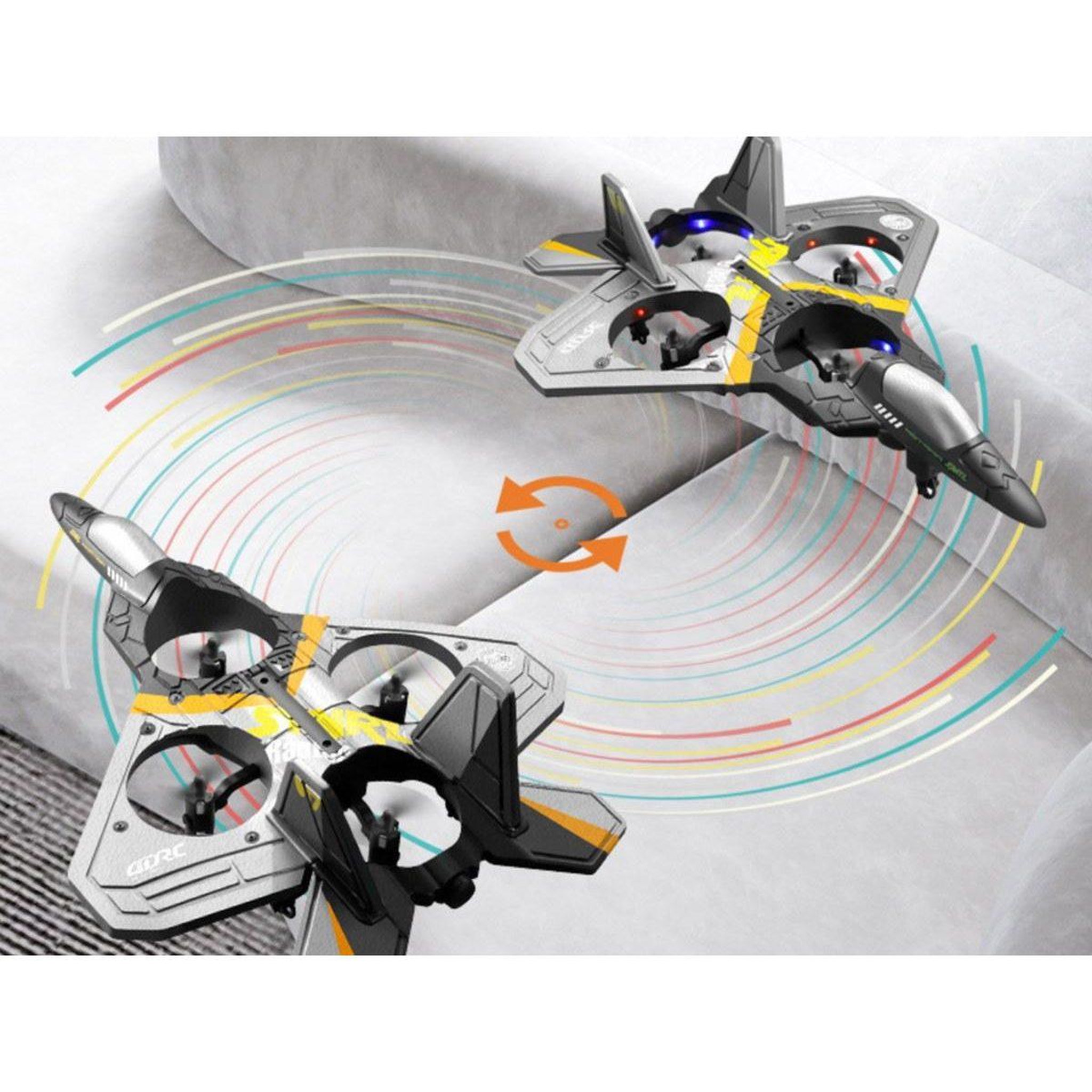 Voir la diapositive 3 : 1001JOUETS Avion Télécommandé avec LED - 2,4Ghz