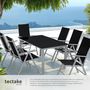 Voir la diapositive 4 : tectake Ensemble salon de jardin avec cadre en aluminium pour 6 personnes argent