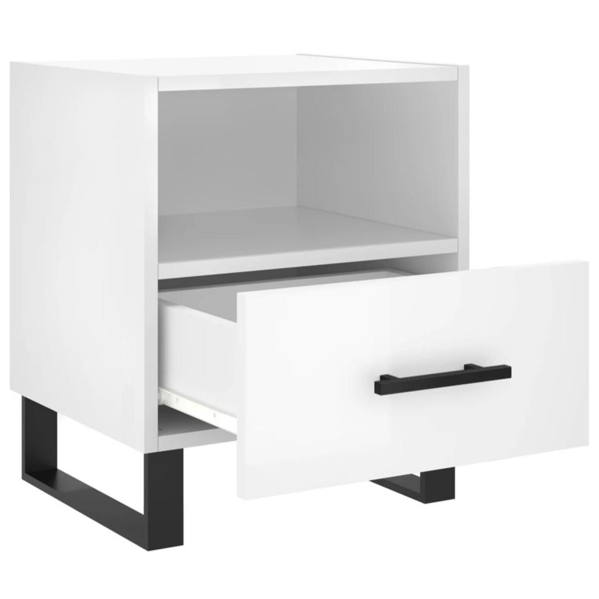 VIDAXL Tables de chevet 2 pcs blanc brillant 40x35x47,5 cm