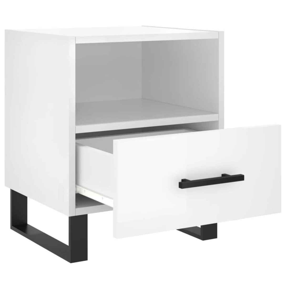 VIDAXL Tables de chevet 2 pcs blanc brillant 40x35x47,5 cm