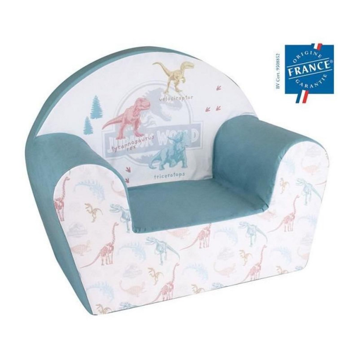 Fun House FUN HOUSE JURASSIC WORLD Fauteuil Club dinosaures - l.52 x P.33 x H.42 cm - Pour enfant origine France garantie