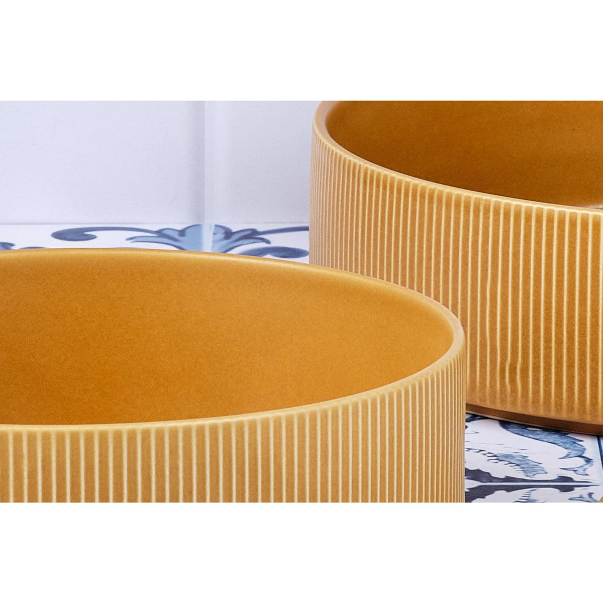 BJORN Saladier SCANDI Ø21,5cm et Ø27,5cm - 2 pièces - Ocre