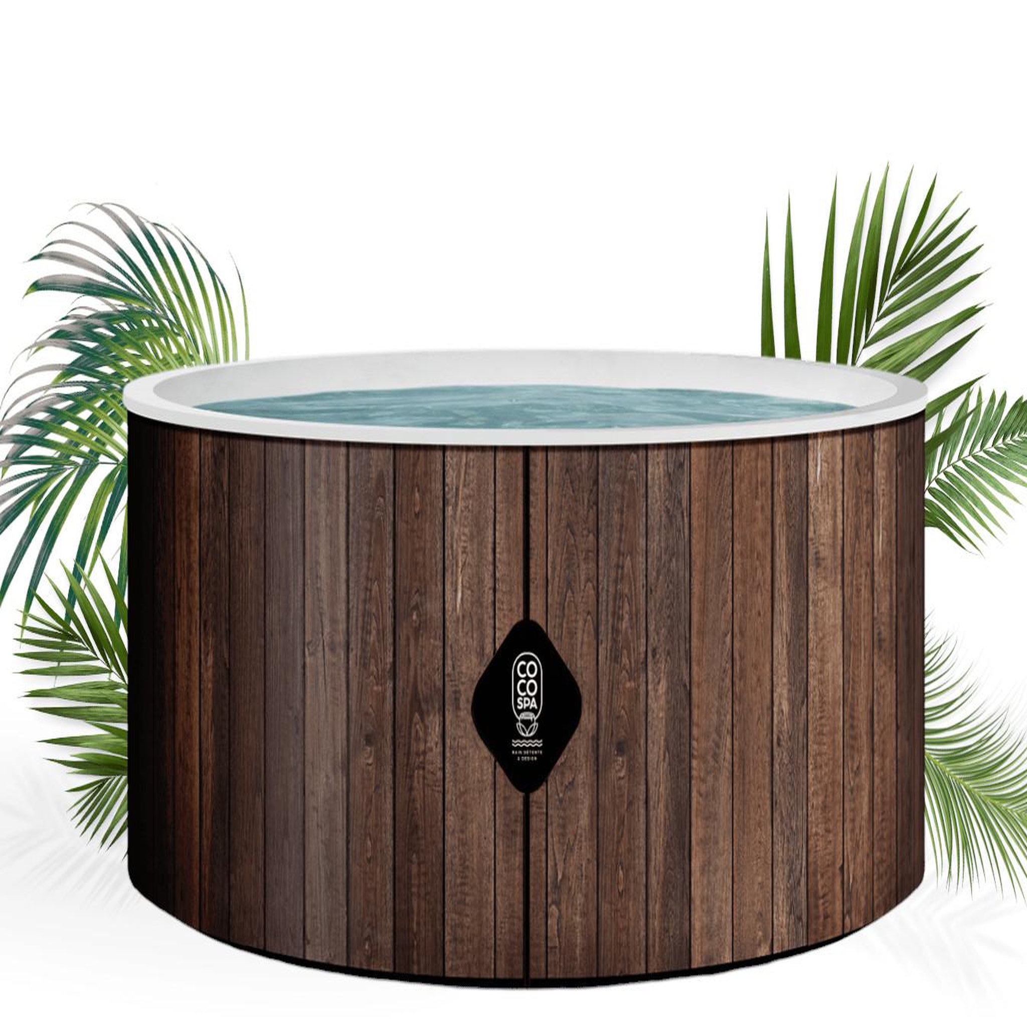COCO SPA Spa gonflable Helsinki. Coloris disponibles : Marron
