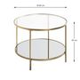 Voir la diapositive 6 : Paris Prix Table d'Appoint Design  Timana  60cm Or