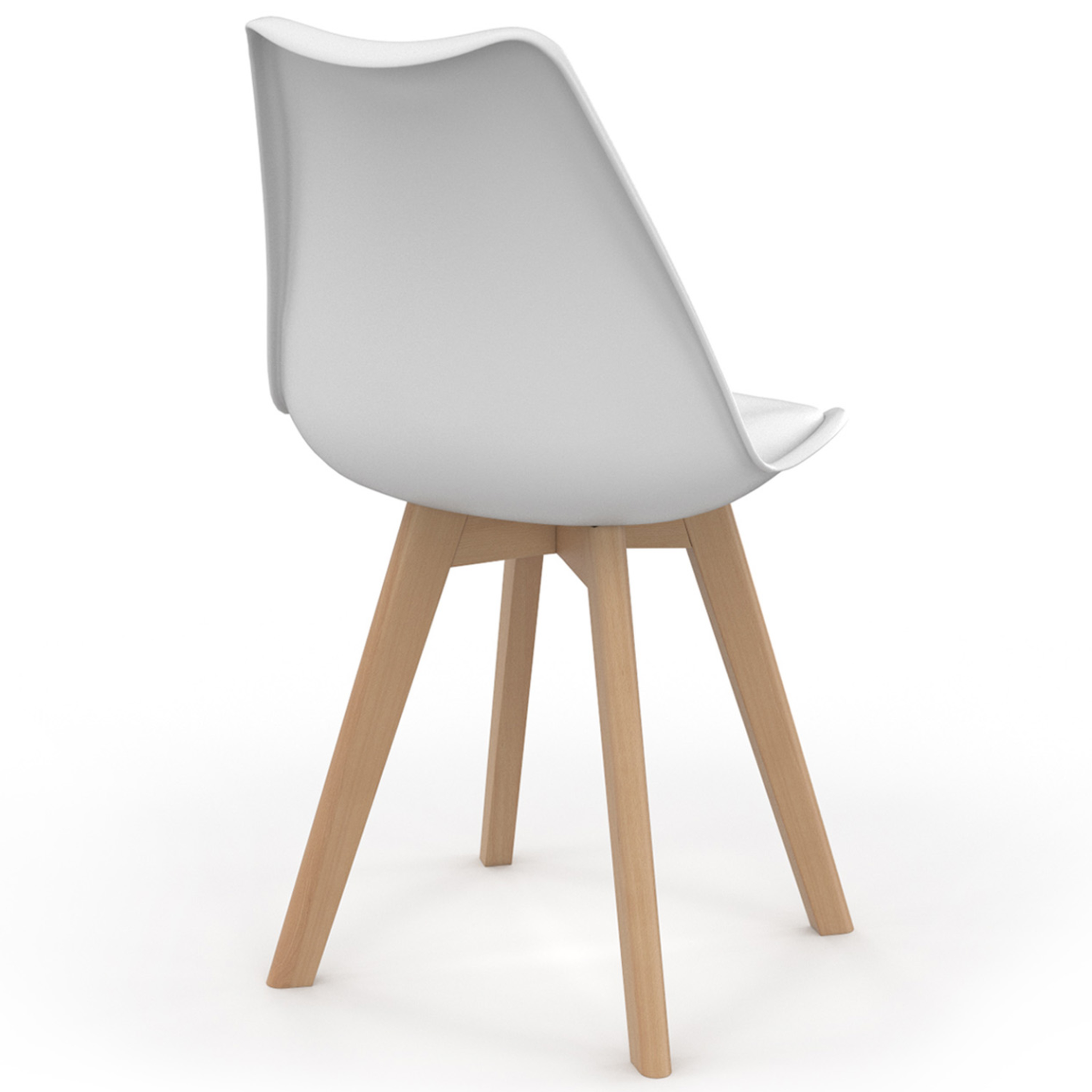 Voir la diapositive 4 : ID MARKET Lot de 8 chaises scandinaves sara blanches pour salle à manger