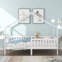 Voir la diapositive 2 : MERAX Lit cabane enfant 90x200cm pin coloris blanc