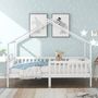Voir la diapositive 2 : MERAX Lit cabane enfant 90x200cm pin coloris blanc