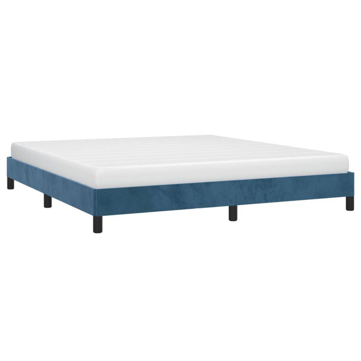 VIDAXL Cadre de lit sans matelas bleu fonce 160x200 cm velours