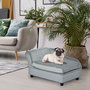 Voir la diapositive 2 : PAWHUT Canapé Chien Chat sur Pied avec Coffre de Rangement Style Moderne Coussin d'assise Amovible Grand Confort 76 x 45 x 41,5 cm Bleu