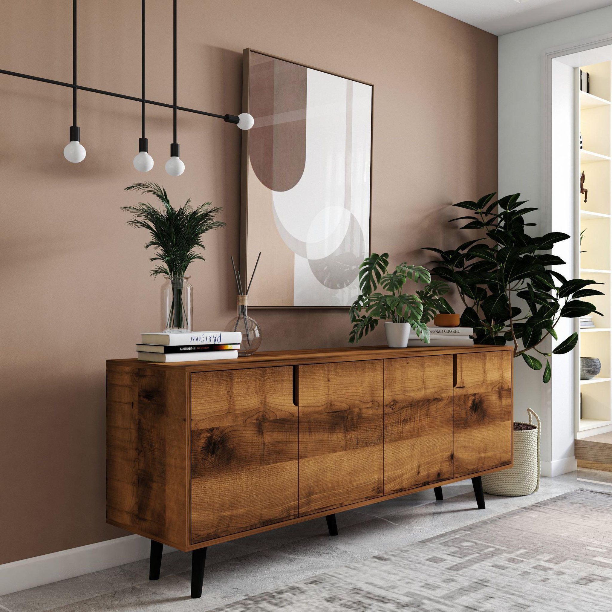 Voir la diapositive 3 : Habitat et Jardin Buffet en bois  latina  - 180 x 45 x 80 cm - marron