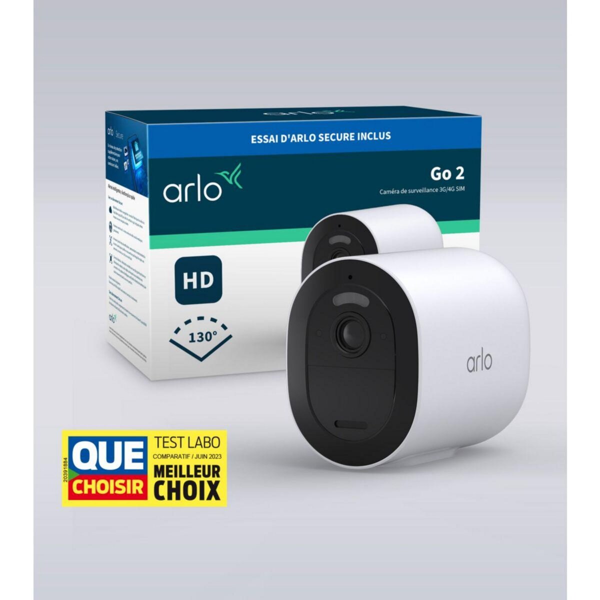 ARLO Caméra de surveillance extérieure Go 2 3G/4G SIM