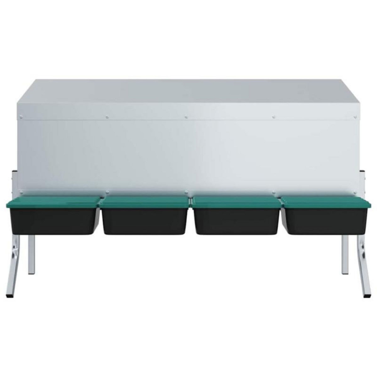 VIDAXL Nichoir à poules4 compartiments avec pieds en acier galvanisé