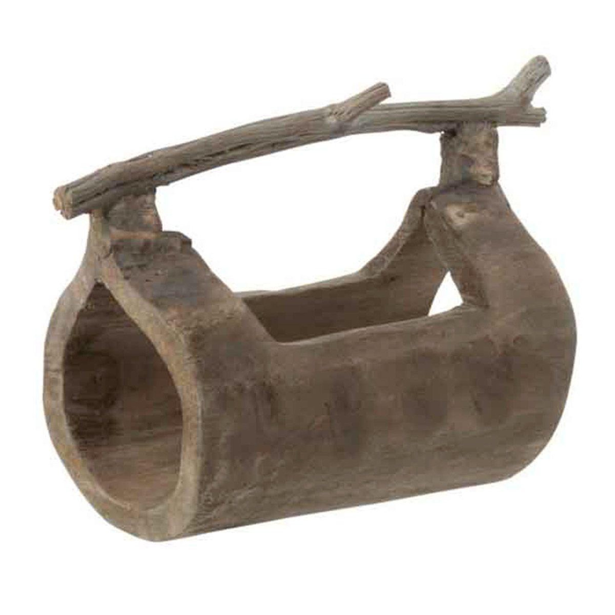 J-LINE Support pour plantes en bois  valeria  26cm naturel