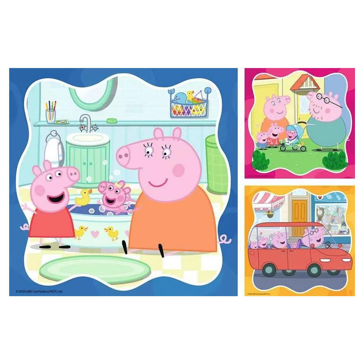 RAVENSBURGER Puzzle 3x49 pieces La famille d abord Peppa Pig