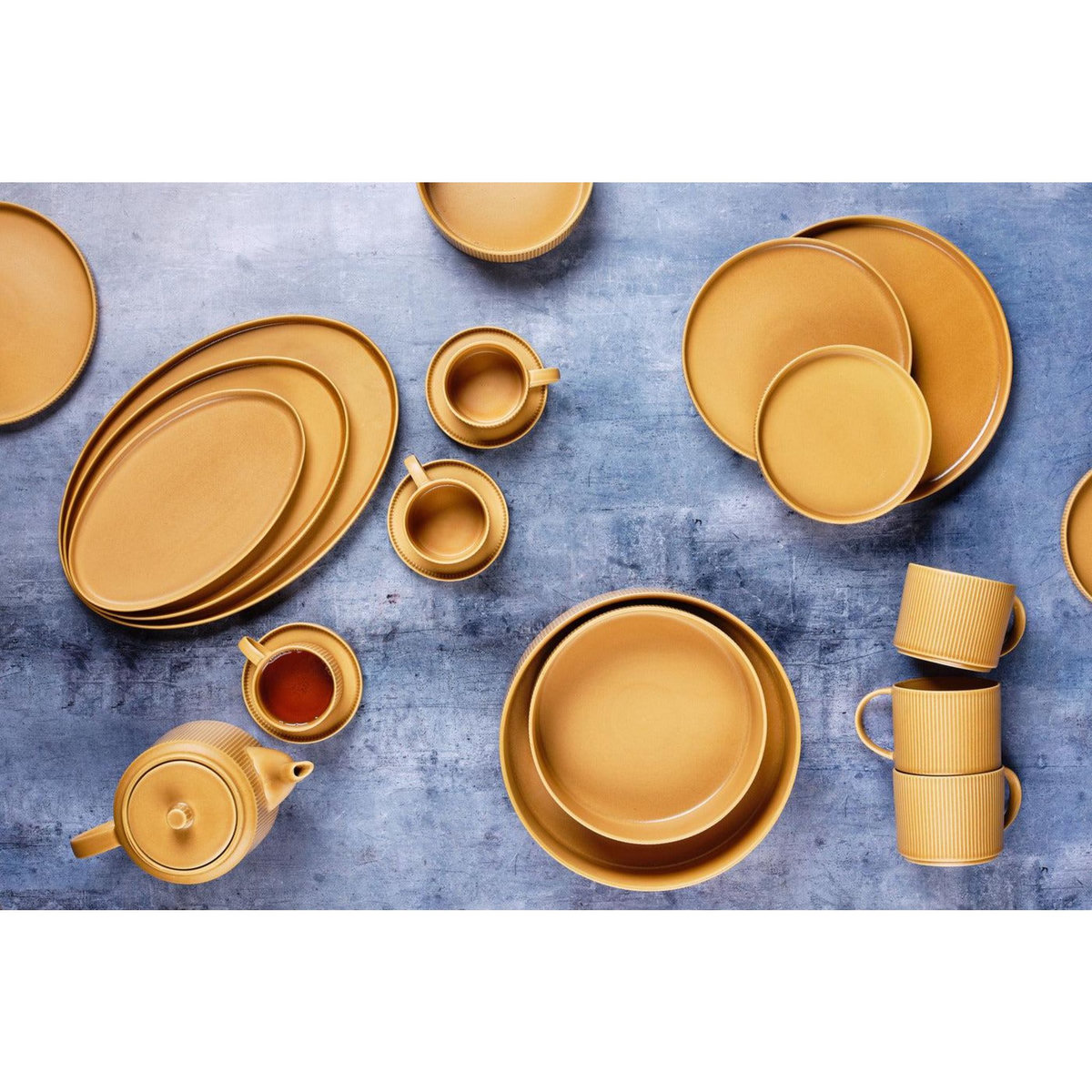 BJORN Assiette SCANDI Ø16,5cm - 4 pièces - Ocre