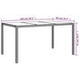 Voir la diapositive 6 : VIDAXL Table de jardin 150x90x75 cm Verre trempe/resine tressee Blanc