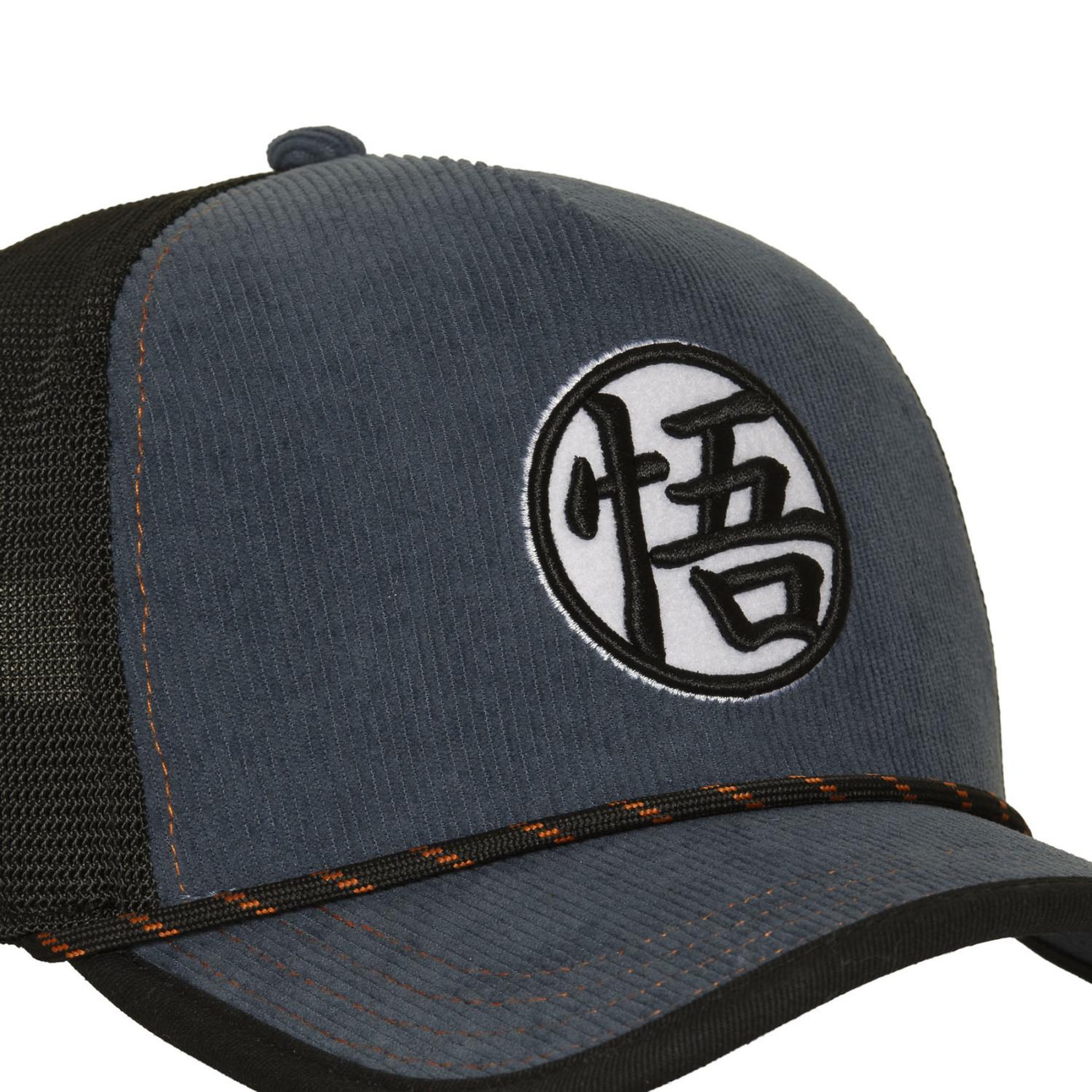 Voir la diapositive 3 : CAPSLAB Casquette trucker avec filet et patch dragon ball super symbol