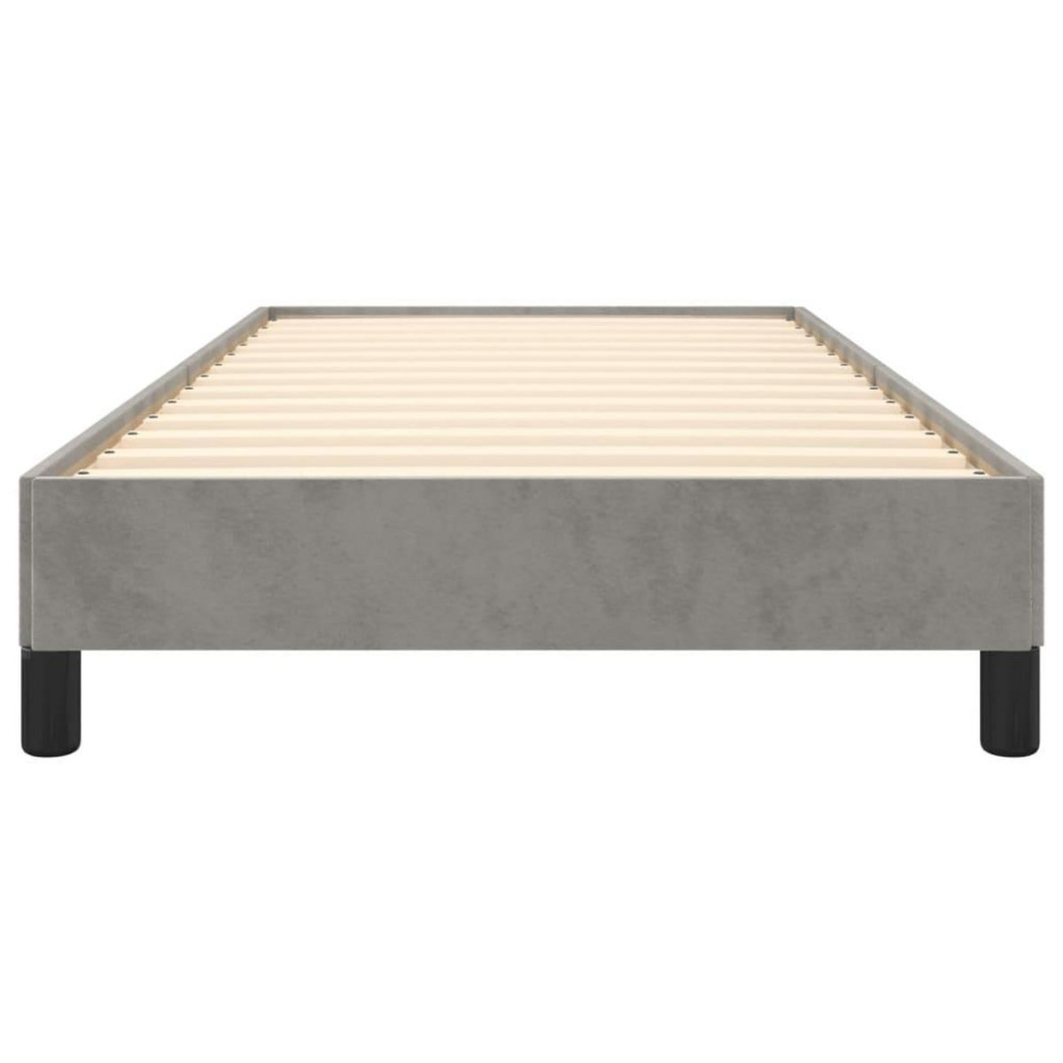 VIDAXL Cadre de lit sans matelas gris clair 90x200 cm velours
