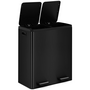 Voir la diapositive 4 : ID MARKET Poubelle de cuisine tri sélectif 2 x 30L noir 2 seaux amovibles et pédales en métal