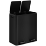 Voir la diapositive 4 : ID MARKET Poubelle de cuisine tri sélectif 2 x 30L noir 2 seaux amovibles et pédales en métal