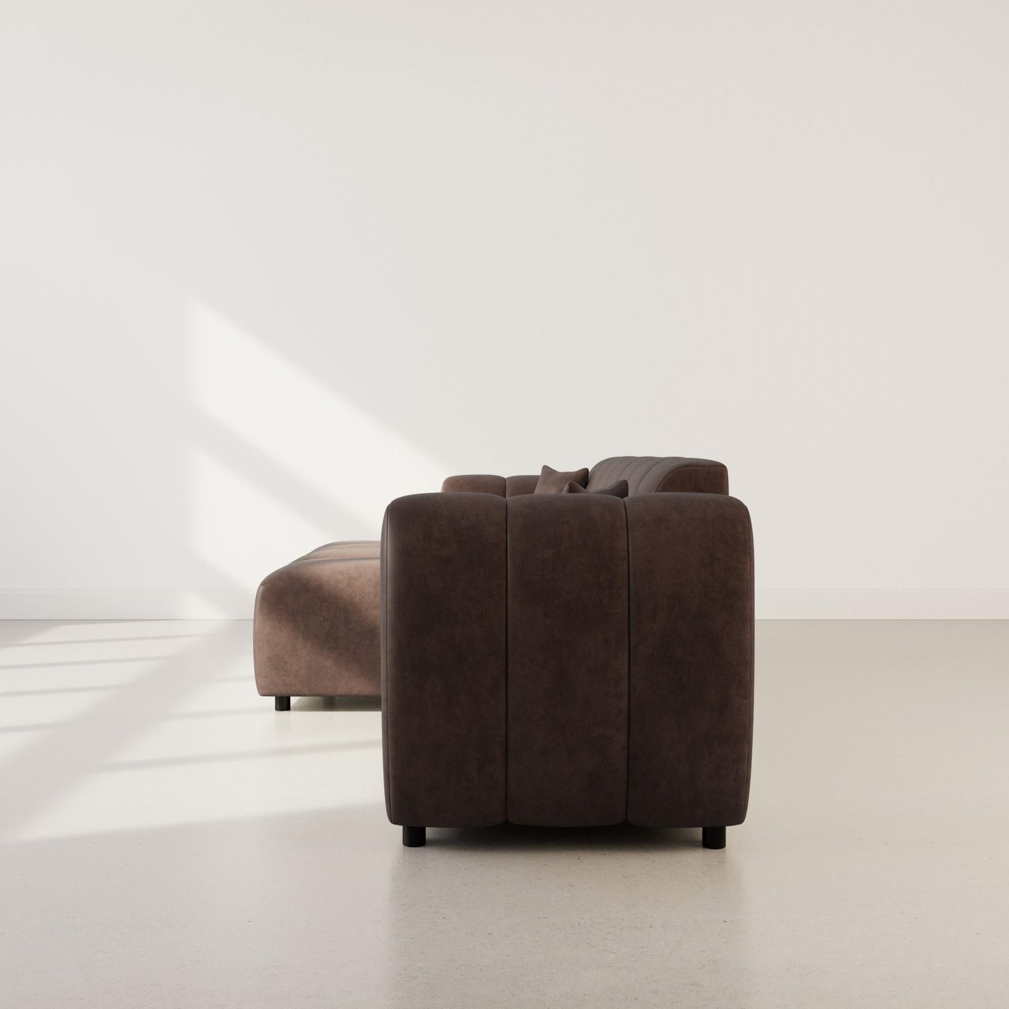 Voir la diapositive 6 : BEST MOBILIER Curtis - canapé d'angle gauche 4 places en simili
