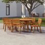 Voir la diapositive 1 : VIDAXL Table de jardin 200x90x75 cm Bois d'acacia solide