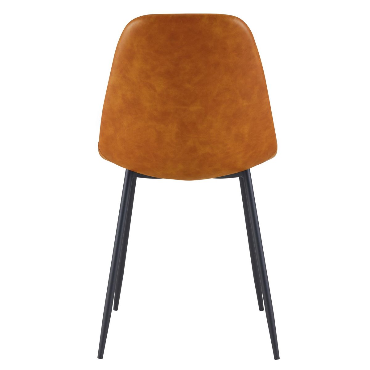 Rendez vous déco Lot de 2 chaises en cuir synthétique camel - Henrik