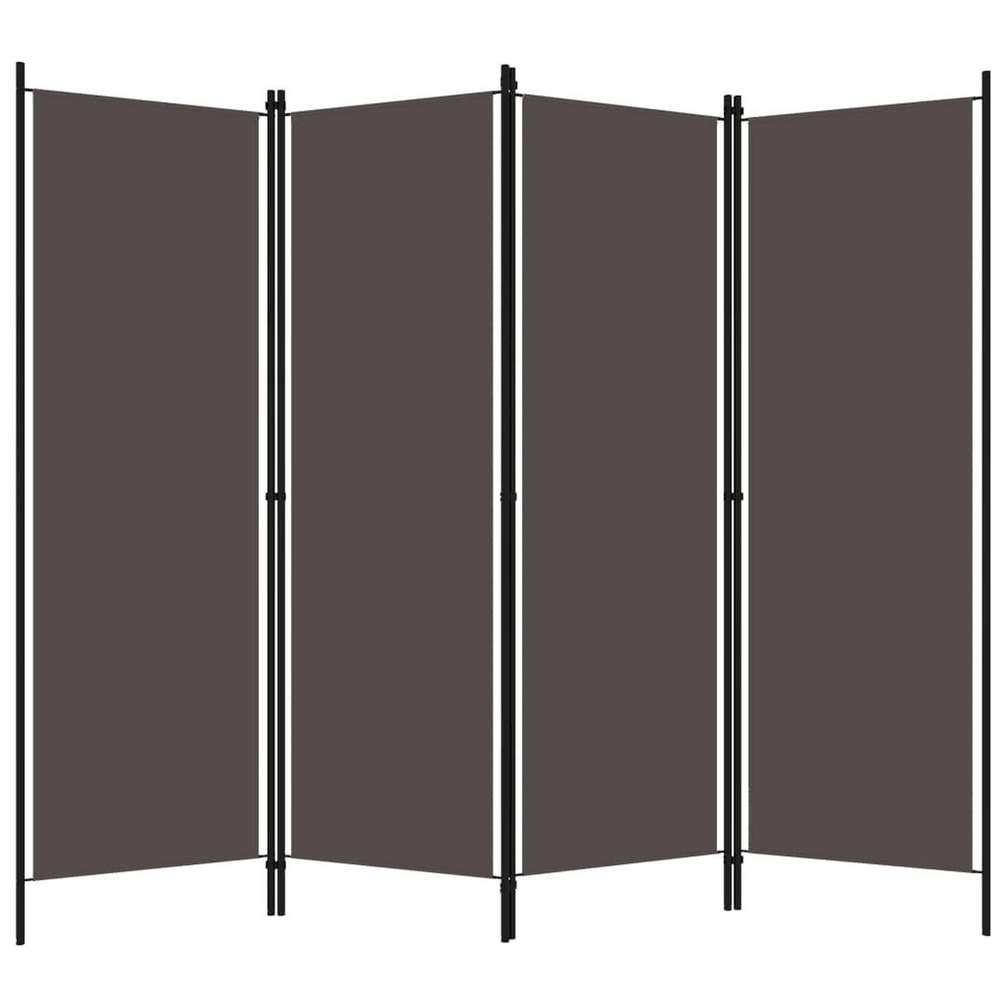 Voir la diapositive 2 : VIDAXL Cloison de separation 4 panneaux Anthracite 200x180 cm