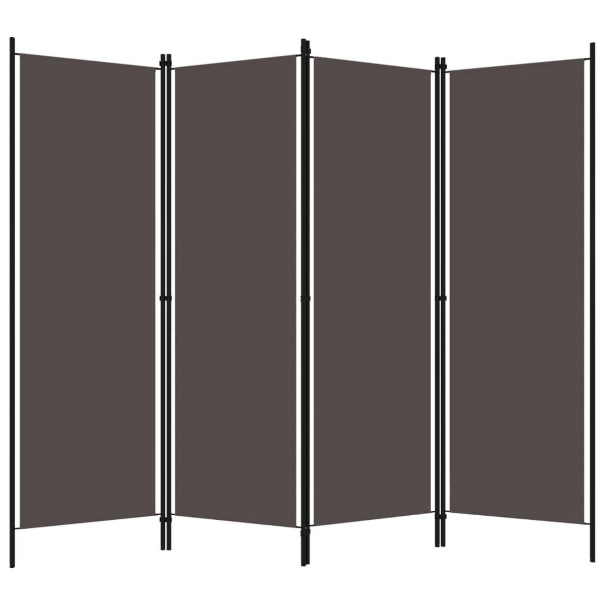 VIDAXL Cloison de separation 4 panneaux Anthracite 200x180 cm
